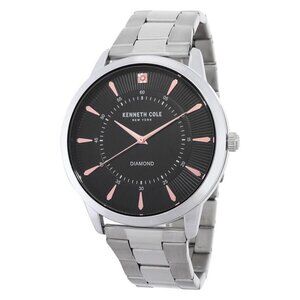 NWT Authentic Kenneth Cole New York Quartz Black Dial Men's Watch